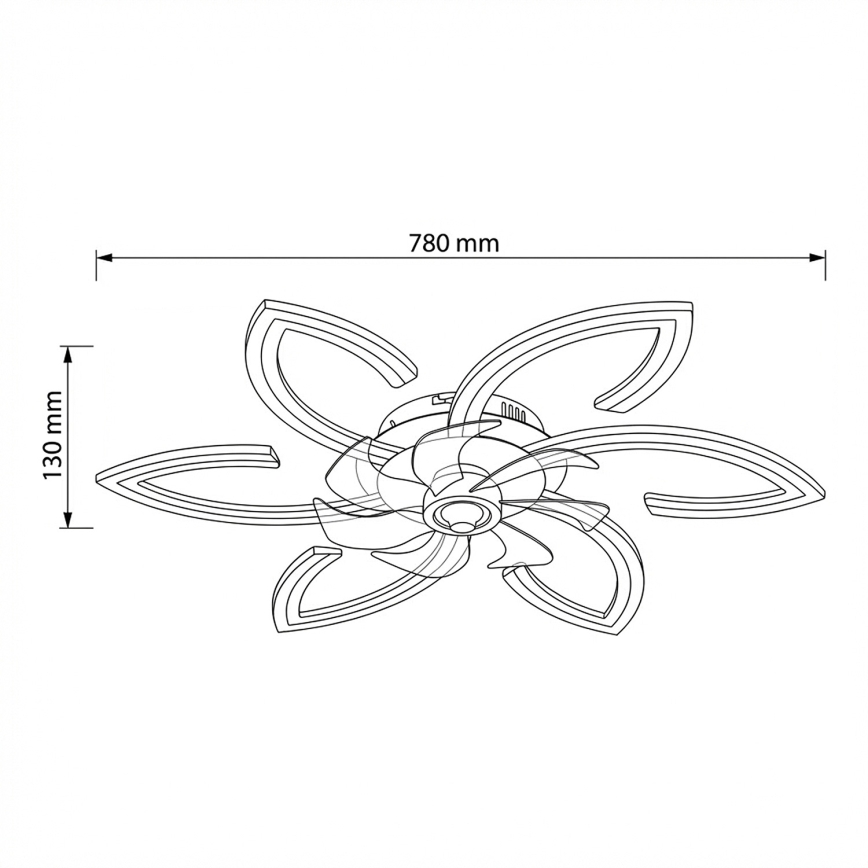 Brilagi - Plafonnier LED dimmable avec ventilateur LED/50W/230V 3000-6500K blanc + télécommande
