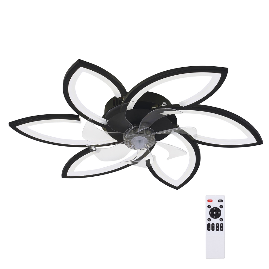 Brilagi - Plafonnier LED dimmable avec ventilateur LED/50W/230V 3000-6500K noir + télécommande