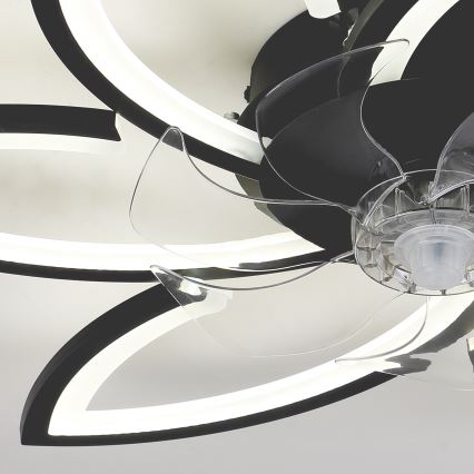 Brilagi - Plafonnier LED dimmable avec ventilateur LED/50W/230V 3000-6500K noir + télécommande