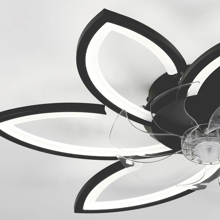 Brilagi - Plafonnier LED dimmable avec ventilateur LED/50W/230V 3000-6500K noir + télécommande