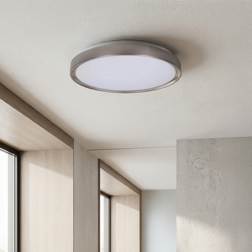 Brilagi - Plafonnier LED dimmable FANCIA LED/48W/230V 3000-6500K Ø 39 cm argenté + télécommande