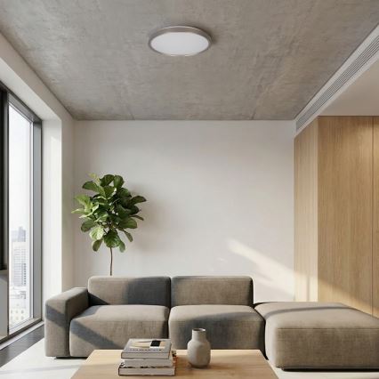 Brilagi - Plafonnier LED dimmable FANCIA LED/48W/230V 3000-6500K Ø 39 cm argenté + télécommande