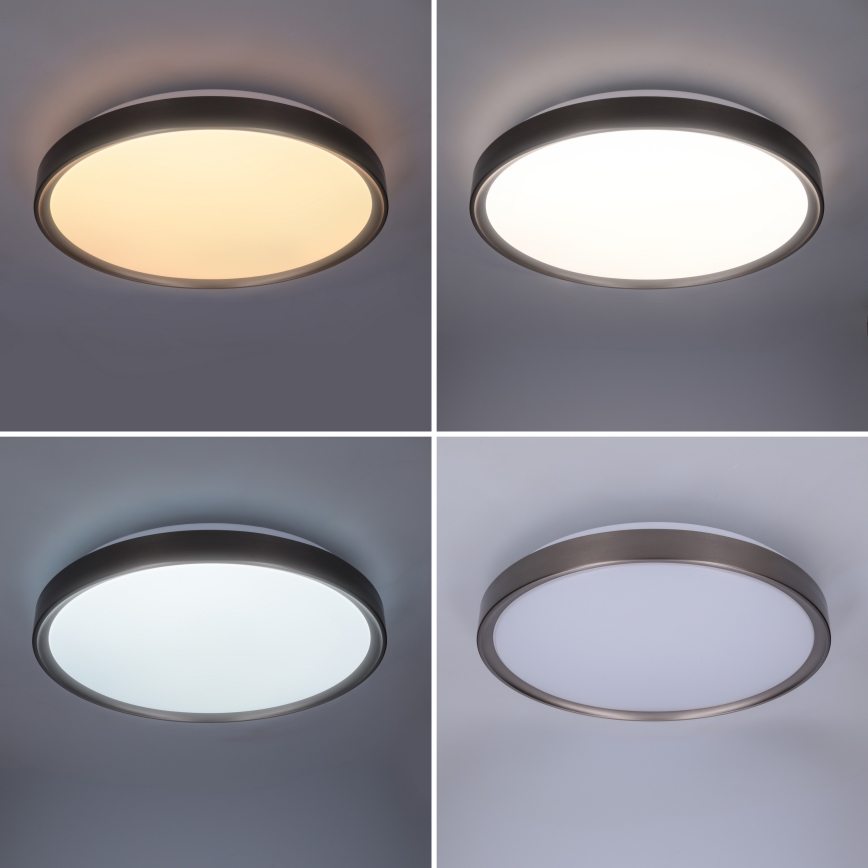 Brilagi - Plafonnier LED dimmable FANCIA LED/48W/230V 3000-6500K Ø 39 cm argenté + télécommande