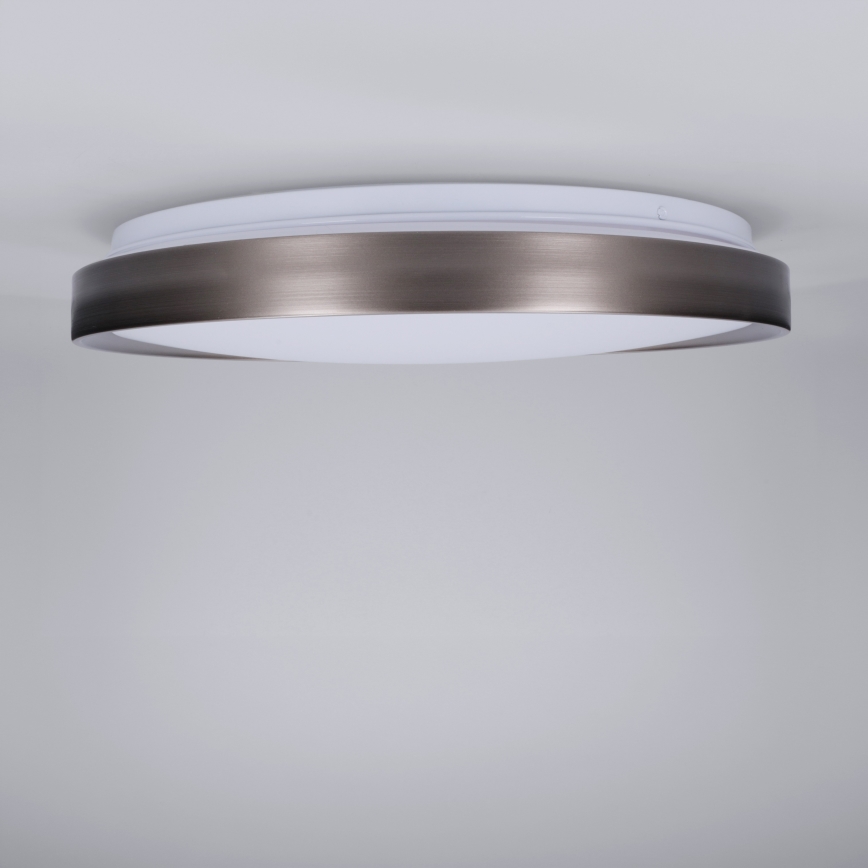 Brilagi - Plafonnier LED dimmable FANCIA LED/48W/230V 3000-6500K Ø 39 cm argenté + télécommande