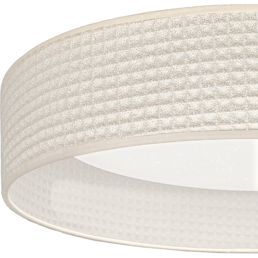 Brilagi - Plafonnier LED dimmable VELVET SMARTIX STARS LED/24W/230V 3000-6000K Ø 45 cm crème Wi-Fi Tuya Beacon + télécommande