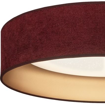 Brilagi - Plafonnier LED dimmable VELVET SMARTIX STARS LED/36W/230V 3000–6000K Ø 55 cm bordeaux/doré Wi-Fi Tuya Beacon + télécommande
