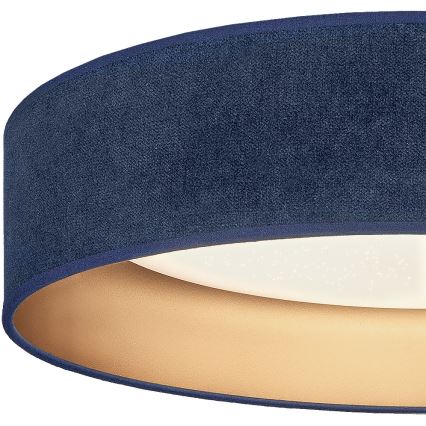 Brilagi - Plafonnier LED dimmable VELVET SMARTIX STARS LED/24W/230V 3000–6000K Ø 45 cm bleu/doré Wi‑Fi Tuya Beacon + télécommande