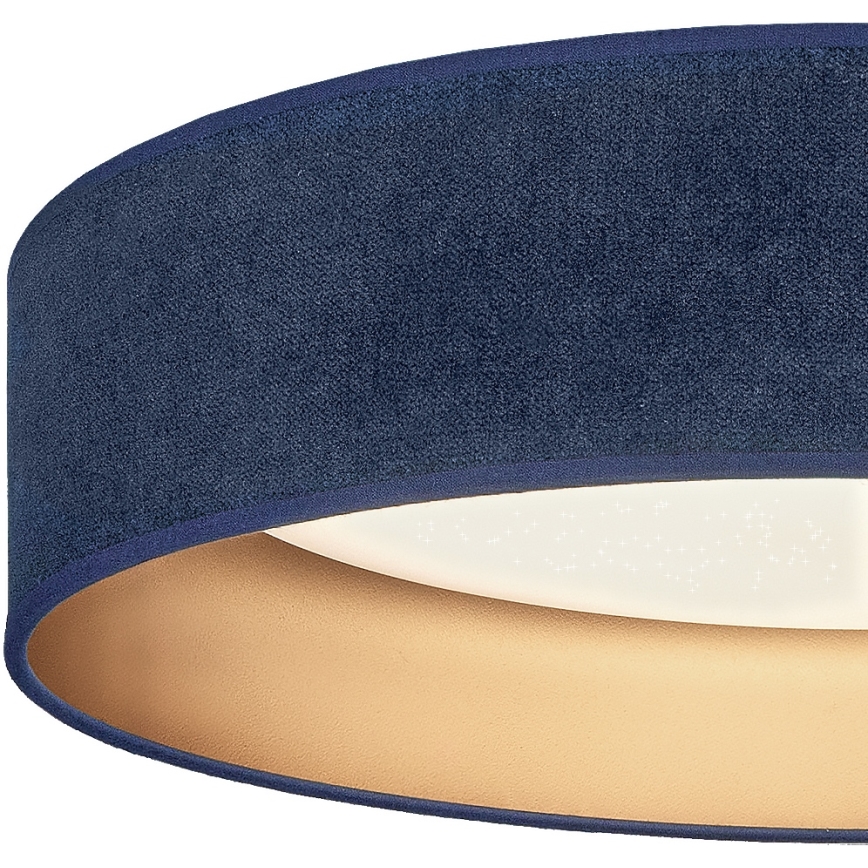 Brilagi - Plafonnier LED dimmable VELVET SMARTIX STARS LED/24W/230V 3000–6000K Ø 45 cm bleu/doré Wi‑Fi Tuya Beacon + télécommande