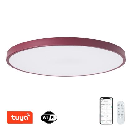 Brilagi - Luminaire LED dimmable POOL SMART LED/128W/230V Ø 100 cm Wi-Fi Tuya + télécommande bordeaux
