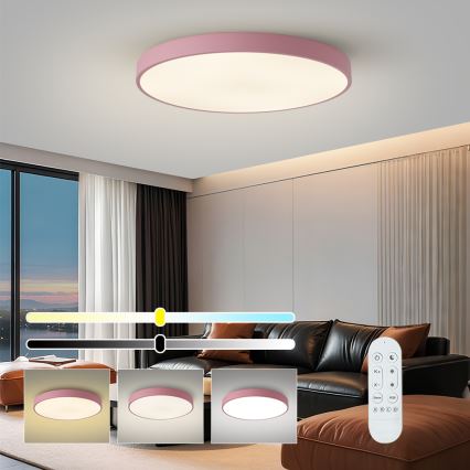 Brilagi - Luminaire LED dimmable POOL SMART LED/100W/230V Ø 80 cm 3000-6000K Wi-Fi Tuya + télécommande rose