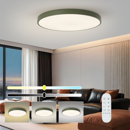 Brilagi - Luminaire LED dimmable POOL SMART LED/100W/230V, Ø 80 cm, Wi-Fi Tuya + télécommande, vert