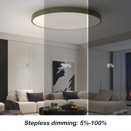 Brilagi - Luminaire LED dimmable POOL SMART LED/128W/230V Ø 100 cm Wi‑Fi Tuya + télécommande vert
