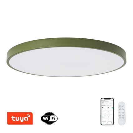 Brilagi - Luminaire LED dimmable POOL SMART LED/128W/230V Ø 100 cm Wi‑Fi Tuya + télécommande vert