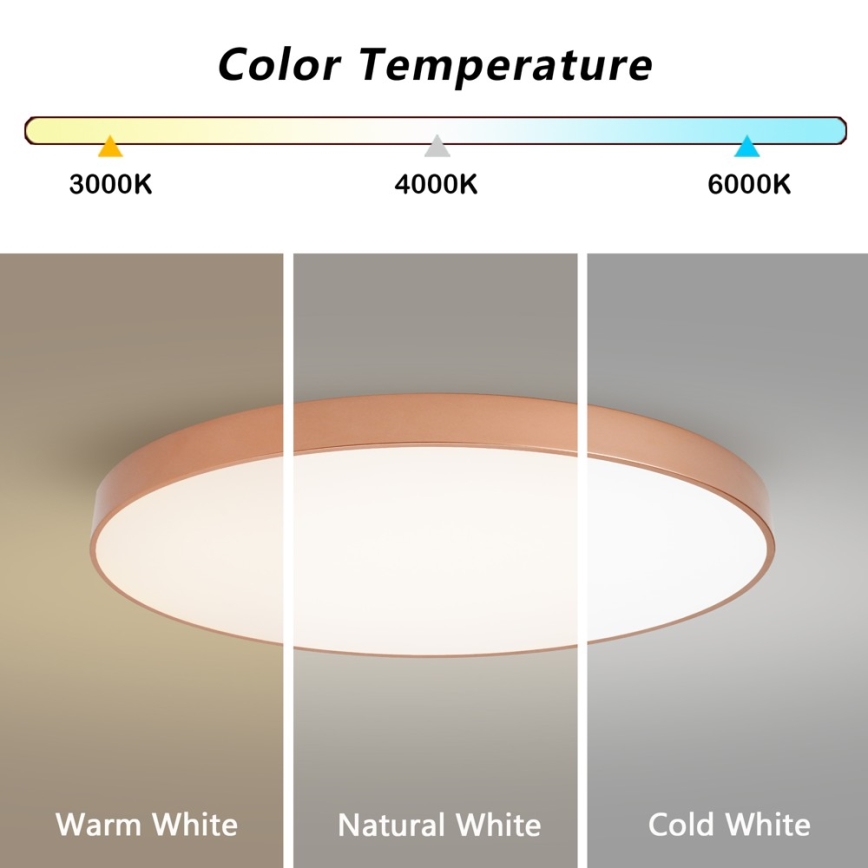 BRILAGI - LED plafonnier dimmable POOL SMART LED/128W/230V 100 cm 3000-6000K Wi-Fi Tuya bronze + télécommande