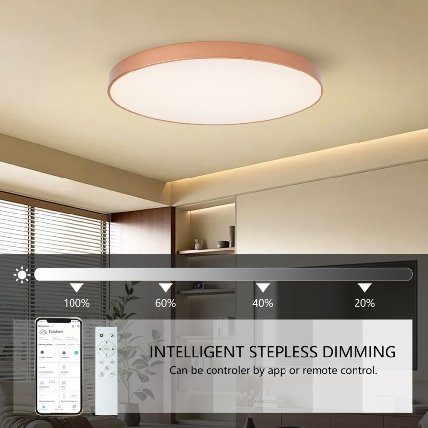 BRILAGI - LED plafonnier dimmable POOL SMART LED/128W/230V 100 cm 3000-6000K Wi-Fi Tuya bronze + télécommande