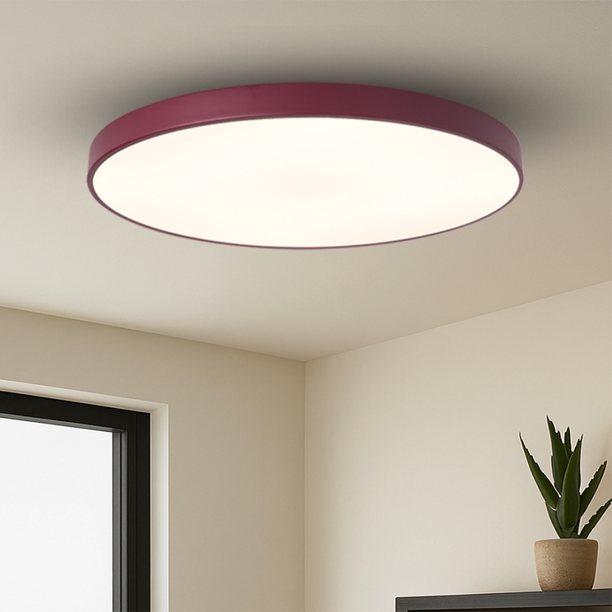 Brilagi - Luminaire LED dimmable POOL SMART LED/128W/230V Ø 100 cm 3000–6000K Wi‑Fi Tuya + télécommande bordeaux