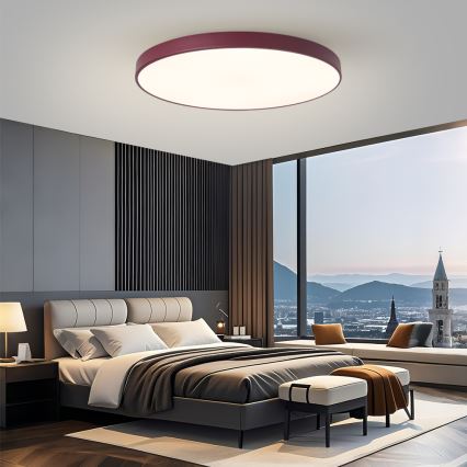 Brilagi - Luminaire LED dimmable POOL SMART LED/128W/230V Ø 100 cm 3000–6000K Wi‑Fi Tuya + télécommande bordeaux