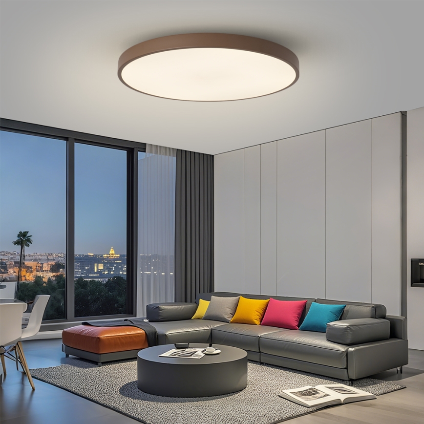 Brilagi - Luminaire LED dimmable POOL SMART LED/128 W/230 V Ø 100 cm 3000–6000 K Wi-Fi Tuya + télécommande marron