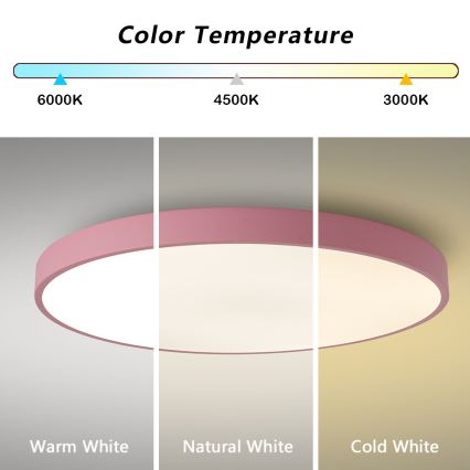 Brilagi - Luminaire LED dimmable POOL SMART LED/128W/230V Ø 100 cm Wi-Fi Tuya + télécommande rose