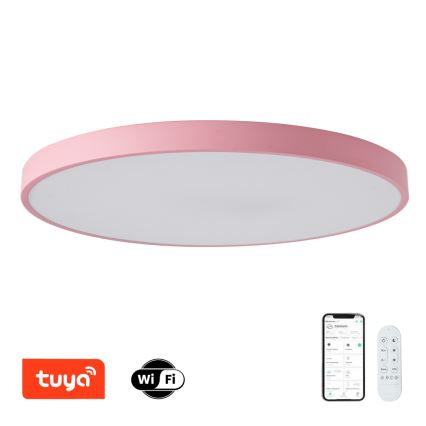 Brilagi - Luminaire LED dimmable POOL SMART LED/128W/230V Ø 100 cm Wi-Fi Tuya + télécommande rose