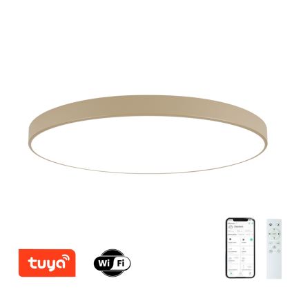 Brilagi - Plafonnier LED dimmable POOL SMART LED/180W/230V 3000-6000K 120 cm beige Wi-Fi Tuya + télécommande