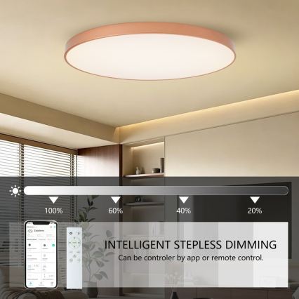 BRILAGI - plafonnier LED à intensité variable POOL SMART LED/180W/230V 3000-6000K 120 cm bronze Wi-Fi Tuya + télécommande
