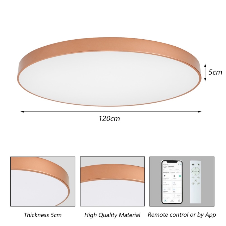 BRILAGI - plafonnier LED à intensité variable POOL SMART LED/180W/230V 3000-6000K 120 cm bronze Wi-Fi Tuya + télécommande