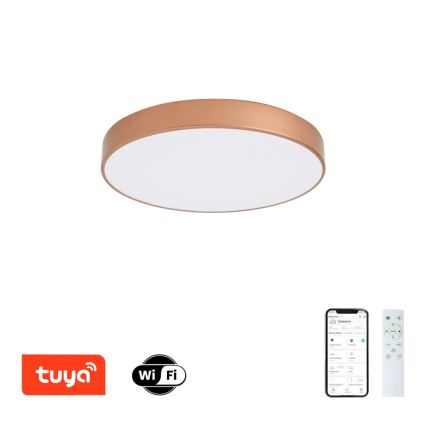 Brilagi - Plafonnier LED dimmable POOL SMART LED/60W/230V 3000-6000K Ø 50 cm Wi‑Fi Tuya bronze + télécommande