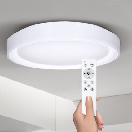 Brilagi - Plafonnier LED RGB dimmable FLOCO LED/30W/230V Ø 39,5 cm 3000-6500K Wi-Fi Tuya + LED/6W + télécommande