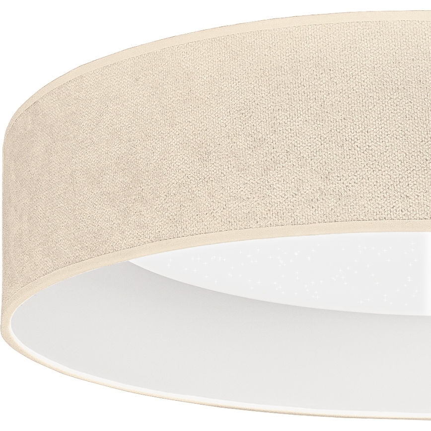 Brilagi - Plafonnier LED dimmable VELVET SMARTIX STARS LED/24W/230V 3000-6000K Ø 45 cm crème Wi-Fi Tuya Beacon + télécommande