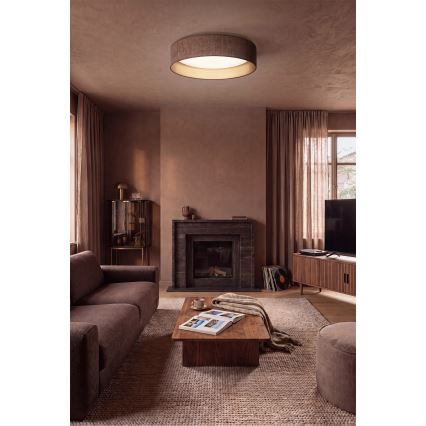Brilagi - Plafonnier LED dimmable VELVET SMARTIX LED/24W/230V 3000–6000K Ø 45 cm marron/doré Wi-Fi Tuya Beacon + télécommande