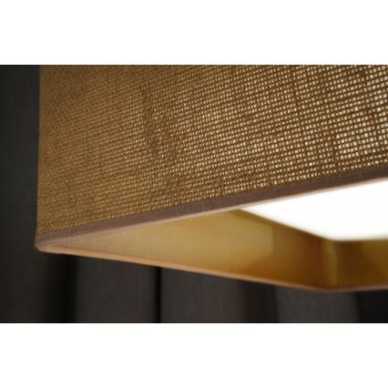Brilagi - Plafonnier LED dimmable VELVET SQUARE SMART LED/36W/230V 60x60 cm 2700-6500K Wi-Fi Tuya + télécommande marron