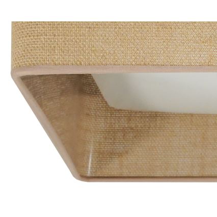 Brilagi - Plafonnier LED dimmable VELVET SQUARE SMART LED/36W/230V 60x60 cm 2700-6500K Wi-Fi Tuya + télécommande marron