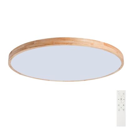 Brilagi - Plafonnier LED dimmable WOODLINE LED/128W/230V 3000-6000K chêne Ø 100 cm + télécommande