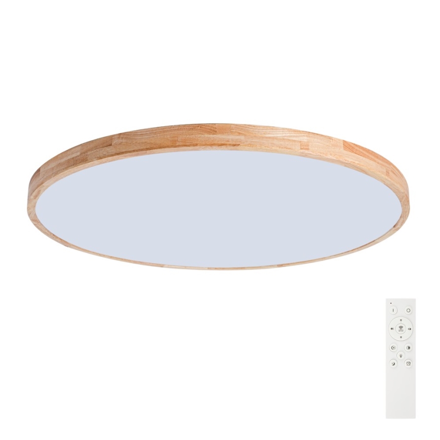 Brilagi - Plafonnier LED dimmable WOODLINE LED/128W/230V 3000-6000K chêne Ø 100 cm + télécommande