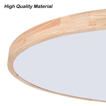 Brilagi - Plafonnier LED dimmable WOODLINE LED/128W/230V 3000-6000K chêne Ø 100 cm + télécommande