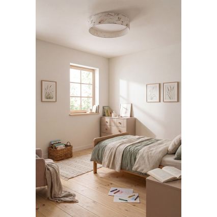 Brilagi - Plafonnier LED dimmable VELVET SMARTIX STARS LED/24W/230V 3000–6000 K Ø 45 cm blanc à motif floral Wi-Fi Tuya Beacon + télécommande