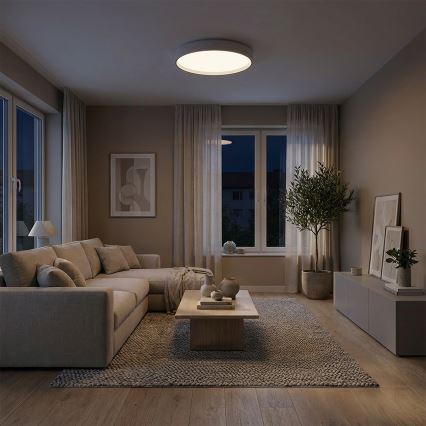 Brilagi - Plafonnier LED dimmable NANCI 60W/230V 3000–6500K Ø 49 cm blanc + télécommande