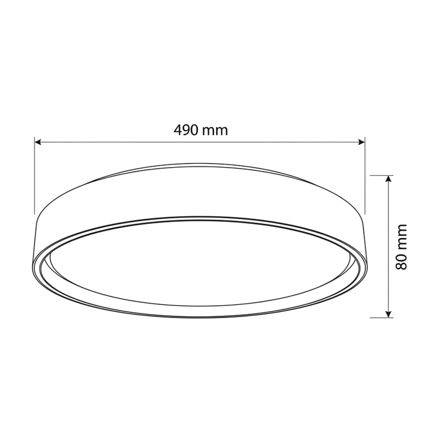 Brilagi - Plafonnier LED dimmable NANCI 60W/230V 3000–6500K Ø 49 cm blanc + télécommande