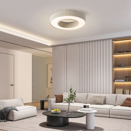 Brilagi - Plafonnier LED dimmable LUMIX LED/48W/230V 3000-6000K beige Ø 50 cm + télécommande