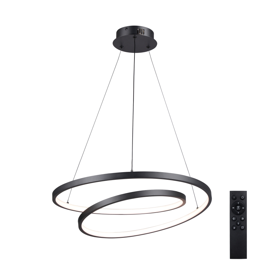 Brilagi - Suspension LED dimmable sur câble TWISTER LED/48W/230V 3000-6000K Ø 50 cm noir + télécommande
