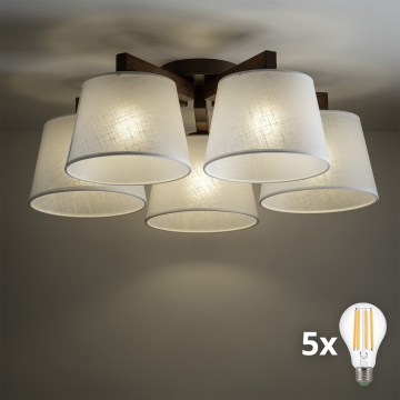 BRILAGI - LED Lustre monté en surface LATTE 5xE27/15W/230V pin/blanc