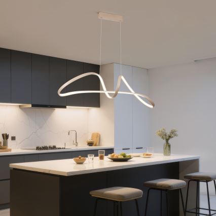 Brilagi - Suspension LED dimmable sur câble TWISTER LED/60W/230V 3000-6000K beige + télécommande