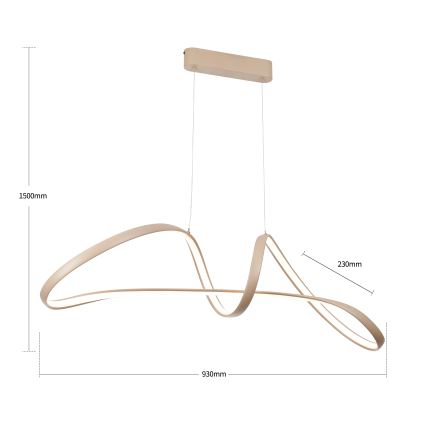 Brilagi - Suspension LED dimmable sur câble TWISTER LED/60W/230V 3000-6000K beige + télécommande