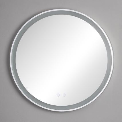 Brilagi - Miroir chauffant de salle de bains LED dimmable avec rétroéclairage ALU PRO LED/18W/230V Ø 60 cm 3000/4000/6500K IP44 chrome mat CRI 90