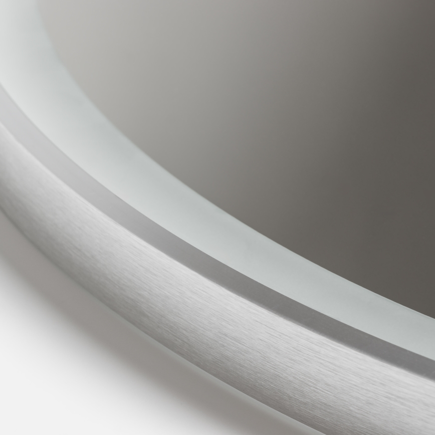 Brilagi - Miroir chauffant de salle de bains LED dimmable avec rétroéclairage ALU PRO LED/18W/230V Ø 60 cm 3000/4000/6500K IP44 chrome mat CRI 90