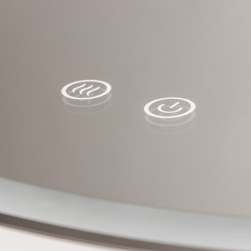 Brilagi - Miroir chauffant pour salle de bains à LED à intensité variable, rétroéclairé ALU PRO LED/18W/230V Ø 60 cm 3000/4000/6500K IP44 chrome brillant CRI 90