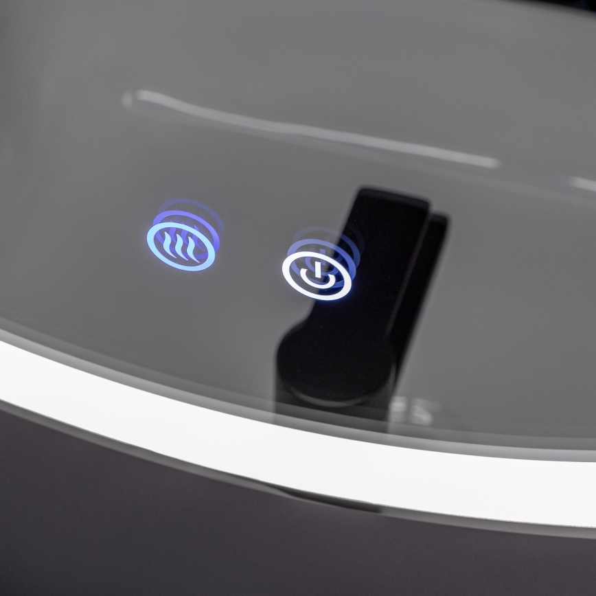 Brilagi - Miroir chauffant pour salle de bains à LED à intensité variable, rétroéclairé ALU PRO LED/18W/230V Ø 60 cm 3000/4000/6500K IP44 chrome brillant CRI 90