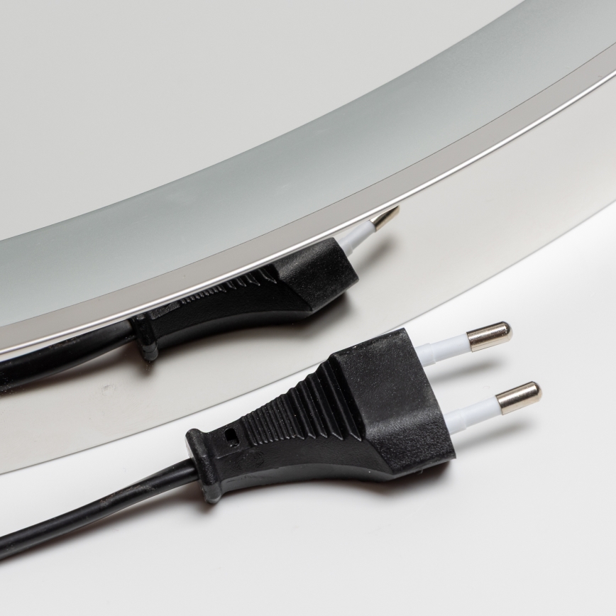 Brilagi - Miroir chauffant pour salle de bains à LED à intensité variable, rétroéclairé ALU PRO LED/18W/230V Ø 60 cm 3000/4000/6500K IP44 chrome brillant CRI 90