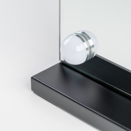 BRILAGI - Miroir de maquillage LED dimmable HOLLYWOOD LED/15W/230V CCT + 2x USB 60x50 cm noir